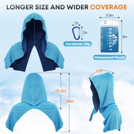 10 PCS Cooling Hoodie Towels, Head Cool Towel for Neck and Face, Sun Protection Cooling Hoodie for Sport, Workout, Gym, Outdoor Work