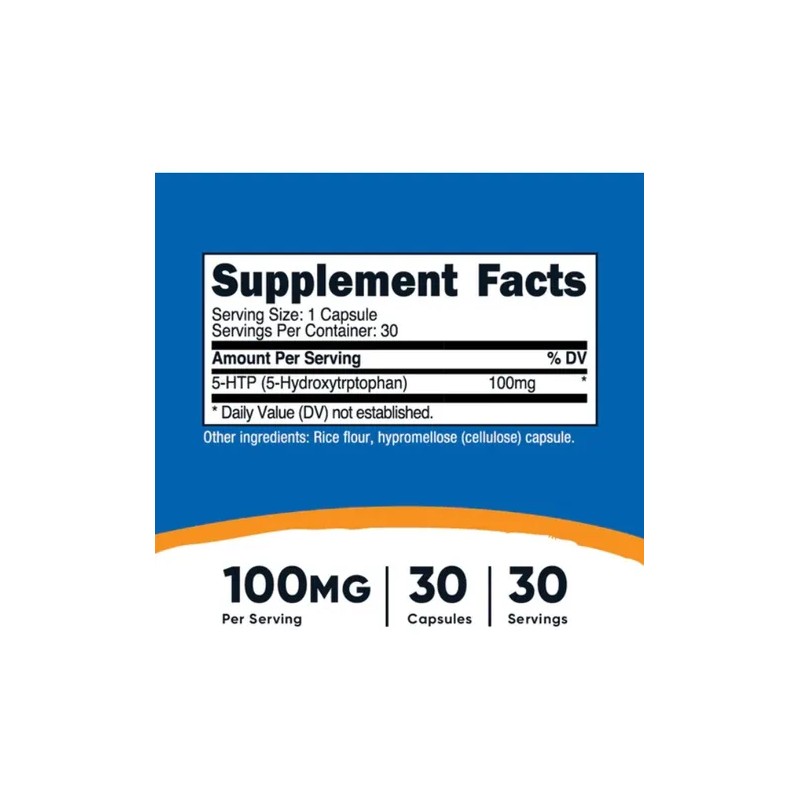 5 Htp Suplemento 5-hidroxitriptófano 100mg Con 30 Servicios Sabor Sin
