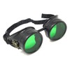 Steampunk Victorian Goggles Rave Glasses, Sleek and Stylish Industrial, Emerald