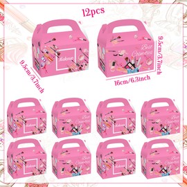 LaVenty SPA PARTY Popcorn Boxes Pajama Party Decoration Boxes Slumber Sleepover Party Favor Bags Boxes Girls Party Supplies