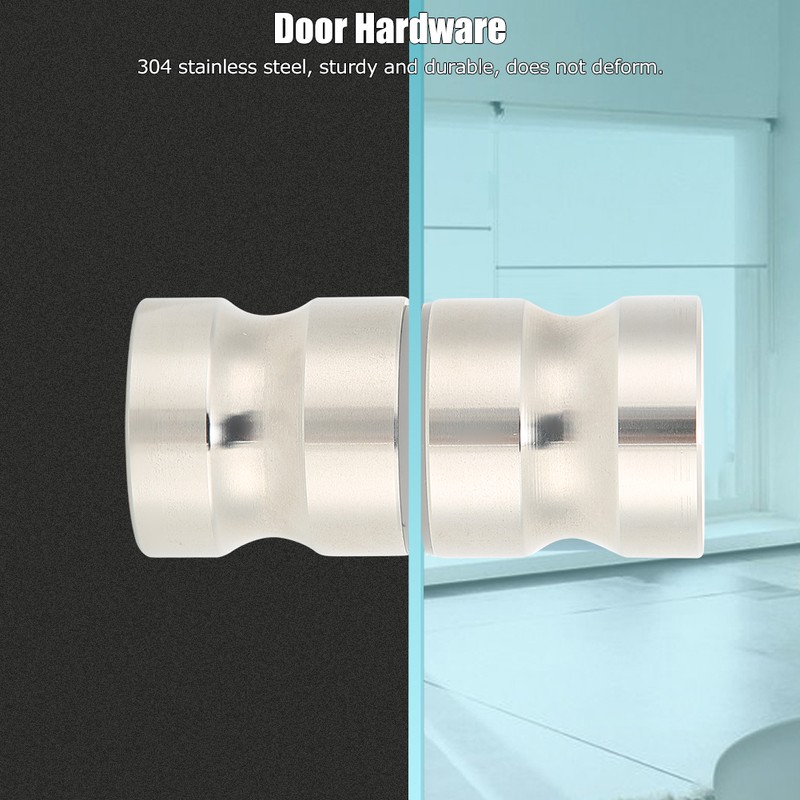 304 Stainless Steel Glass Door Handle Pull Knobs Bathroom Shower