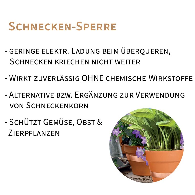 Florissa Natürlich Organic Snail Barrier, Copper Band for Repelling Nudibranch