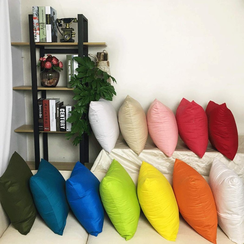 Thmyo Juego de 4 fundas de cojín cuadradas de algodón,