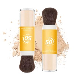 Mineral Sunscreen Setting Powder, SPF 35 PA+++, Translucent, Brush-on, Sunscreen Mineral Powder for Sensitive Skin, Long-Lasting Makeup-free Look, Lightweight and Oil Control