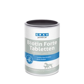 GRAU - The Original Biotin Forte Tablets, Soft Fur and Strong Claws for Dogs and Cats, Pack of 1 (1 x 400 Pieces), Supplementary Feed for Dogs