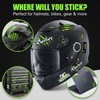 4 Pezzi Adesivi Moto Universali, Sticker Moto Impermeabili per Casco