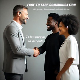 Xmenha Ai Language Translator Earbuds Translation Real Time Translating Over Ear Earbuds Earpiece Earbud Translator Translation Ai Headphones