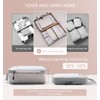 Meowoo Compression Packing Cubes 7 Set, Ripstop Mesh Travel Organizers