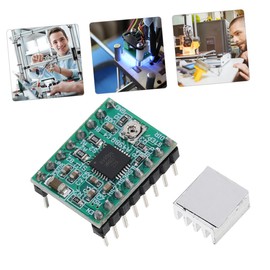 Operitacx 4 Stücke Schrittmotor Treiber Modul für Hochtemperaturbeständig Effizient Mit Kühlkörper Unterstützt und Mikrostepping