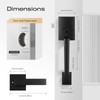 Leydebong Black Front Door Handle Set with Reversible Lever -