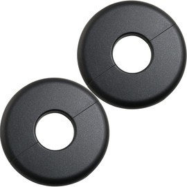 JJHXSM 2pcs Pipe Hole Air Conditioning Hole Decorative Cover 33x80mm Snap On Black Round Cover Round Escutcheon Plate