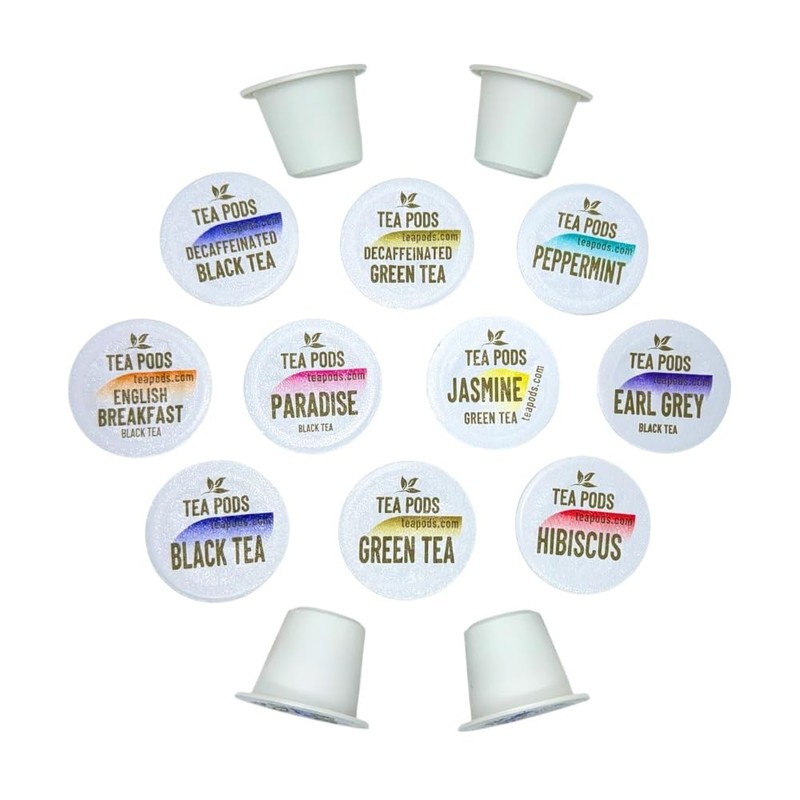 Variety pack tea pods compatible with Nespresso OriginalLine - 50