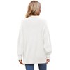 QUALFORT Women's 100% Cotton Cardigans for Women Lantern Sleeve Oversized