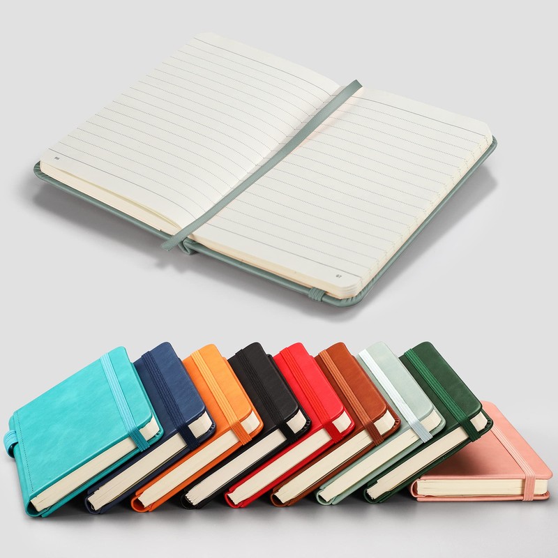 RETTACY Pocket Notebook A6 Mini Notepad 2 Pack Small Hardcover