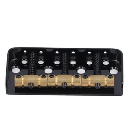 Short Bridge for Electric Guitar, Guitar Tremolo Bridge, 3 Saddles, Professional Guitar Bridge, Short Telecaster Bridge Replacement for Tele (Black)