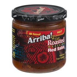 Arriba! Hot Red Salsa, 16-Ounce Glass (Pack of 6)