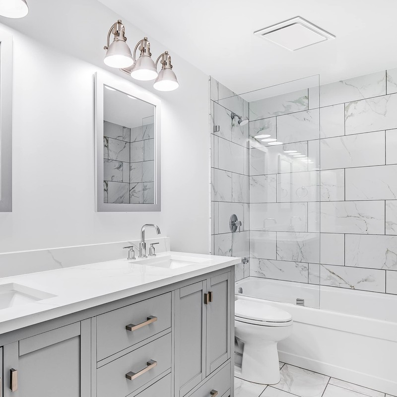 Homewerks 7140-50 Bathroom Fan Ceiling Mount Exhaust Ventilation, 1.0 Sones,