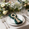 LannuMet 6 Pcs Jute Tassel Wood Bead Napkin Rings Boho