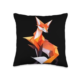 Origami Master Folding Paper Craft Origami Fox Japanese Art Paper Folding Artist Throw Pillow, 16x16, Multicolor