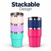 16 oz Stainless Steel Insulated Tumbler with Straw and Lid,