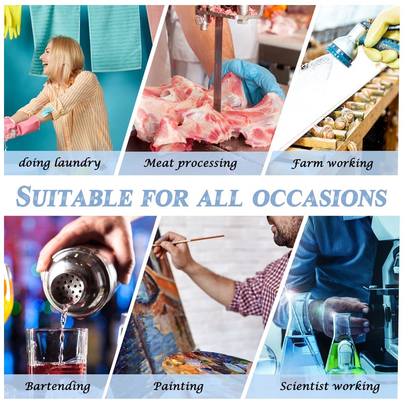 3 Pieces Heavy Duty Transparent PVC Waterproof Aprons Unisex 47