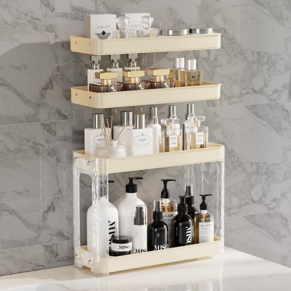 zeochyni 2 Tier Shower Caddy Shelf, Removable Adhesive Bathroom Caddy