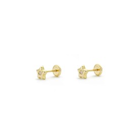 Monde Petit - 9ct Yellow Gold Children's Stars Earrings