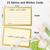 mermermu White Gold Advice and Wishes Card, Advice Cards for