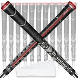 Geoleap Golf Club Grips Set of 13 - Grips with 15 Tapes and Grips with All Repair Kits for Choice,High Feedback with Back Rib Technology,All-weather Performance, Cross Corded Rubber Technology Golf