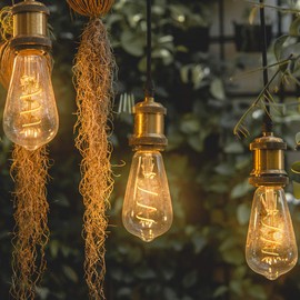 Tecnolite Foco LED Vintage, Base E27, Luz Cálida 2 700 k, Atenuable, 4.5 W, Color Cristal Ámbar, Tecnolite