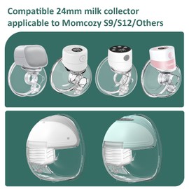 MomMed - Insertos de brida de 21 mm para mamá/momcozy/tsrete 24 mm protectores de mama/brida, brida de 21 mm para reducir el túnel de pezón de 24 mm hasta 21 mm, paquete de 2