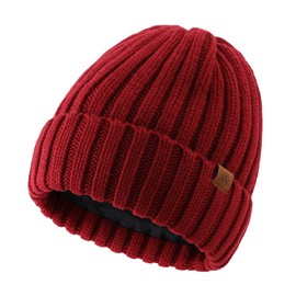Home Prefer Gorro de invierno para hombre con forro, Rojo -, Talla única