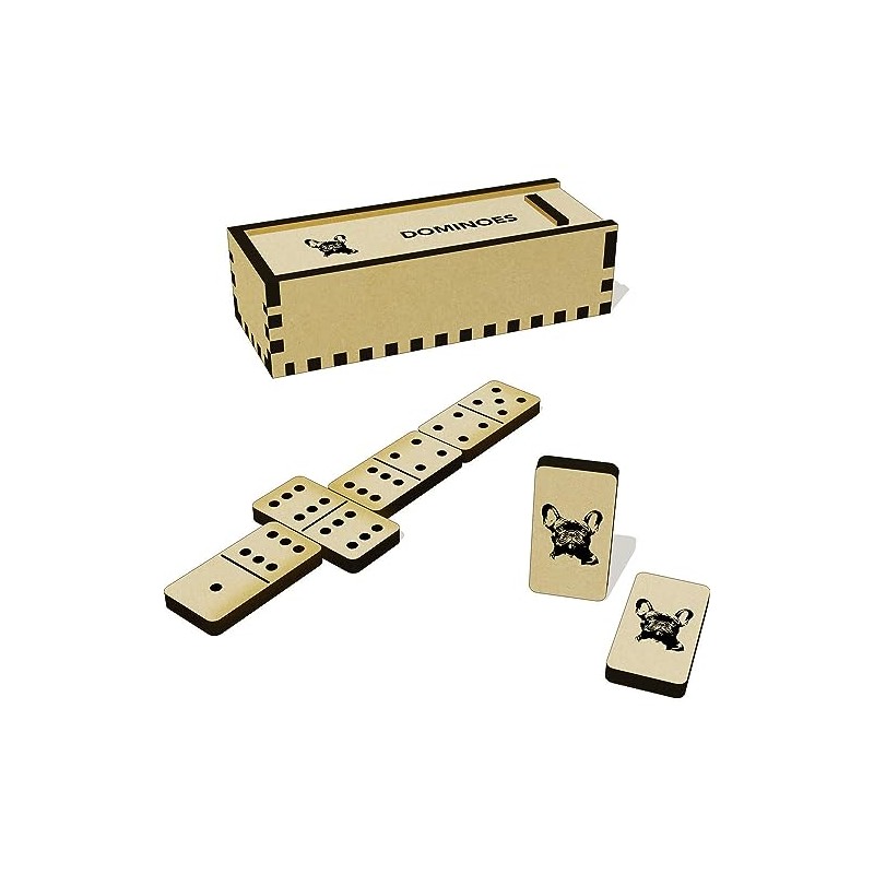 Azeeda 'French bulldog' Domino Set & Box (DM00037610)