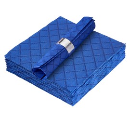 Silver Spoons Cocktail Napkins, Royal Blue 24 Count (Pack of 1)
