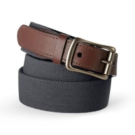 Lands' End Mens Elastic Surcingle Belt Black
