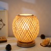 Bedside Lamp Bedroom Cosy Bamboo Woven Lamp Warm Light Night