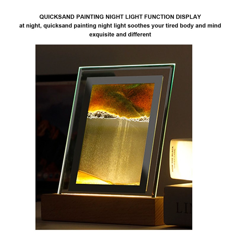 Quicksand Painting Night Light Innovative Decoration Light Mobile USB LED
