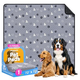 Washable Pee Pads for Dogs 72"x72", Extra Large Reusable Puppy Pads, Waterproof Pet Pee Pads for Dog Potty Training, Extra Large Dog Pee Pads for Crate, Playpen, and Whelping, Durable and Absorbent