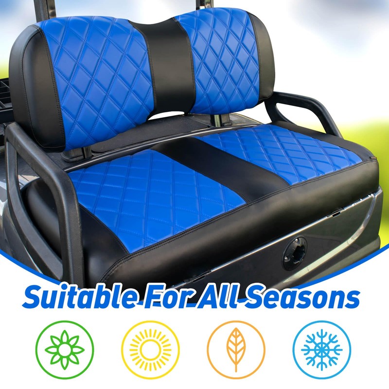 NOKINS Golf Cart Diamond Seat Covers Kit, Fit for Yamaha