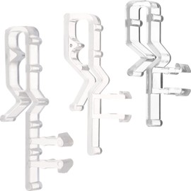 Valance Clips for Blinds 2.1 & 1.8 & 1.6 Inch Hidden Channel Window Blind Clips Clear Plastic Replacement Accessories Parts for Horizontal Wood Blinds (30 Pieces)