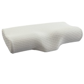 Home-Complete Cervical Memory Foam Neck Washable Cover-Contour Pillows for Side, Back, and Stomach Sleepers, White