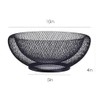HYOATREA Mesh Fruit Bowl Decorative Fruit Basket Metal Candy Dish