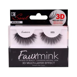 Response Soul Faux Mink 3D Multi Layer Effect Natural Look Tapered Point 3 pack FML003