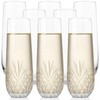 SHOSHIN Hand-Cut Crystal Stemless Champagne Flutes – Perfect for Parties,
