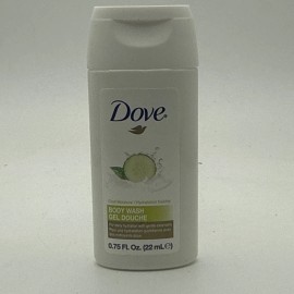Dove Lot of 50 Dove BODY WASH Cucumber & Green Tea, 0.75oz Each, Hotel / Travel Size