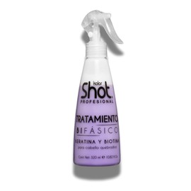 Tratamiento Bifásico Capilar Colágeno + Keratina Kolor Shot | Reparación Intensiva Sin Enjuague para Cabello Maltratado, Procesado o Decolorado