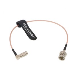 Alvin's Cables DIN 1.0/2.3 Right Angle to BNC Connector 75 Ohm HD SDI RG179 Cable for Blackmagic 30 cm