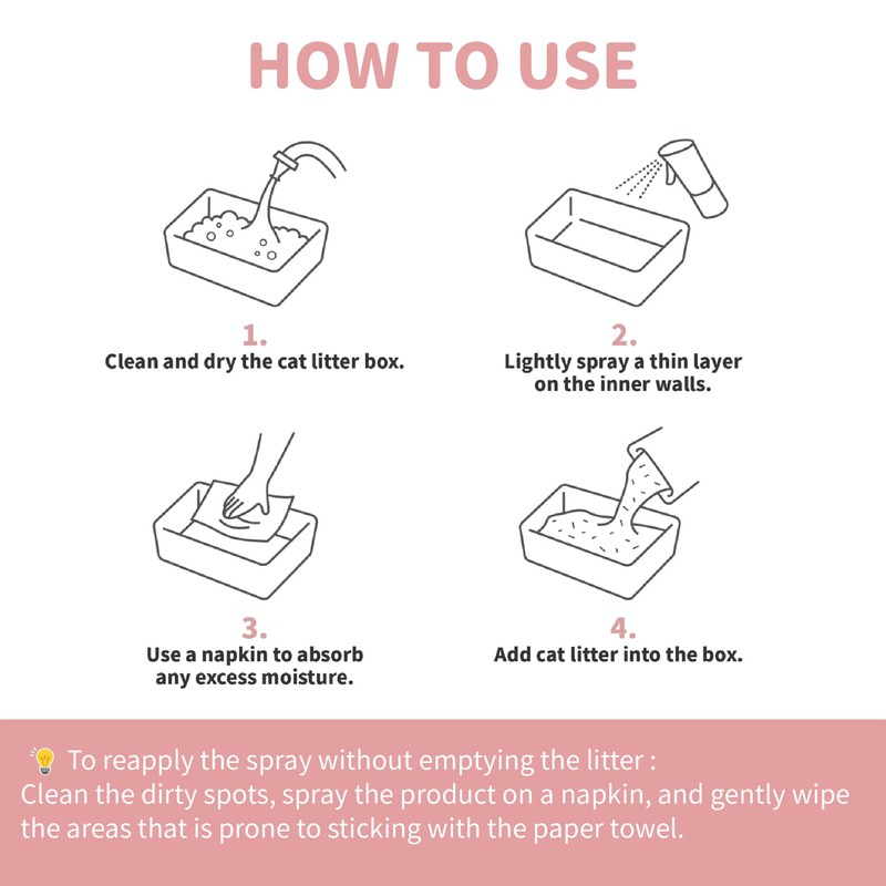 Lady N Non-Stick Coating Spray for Cat Litter Box and