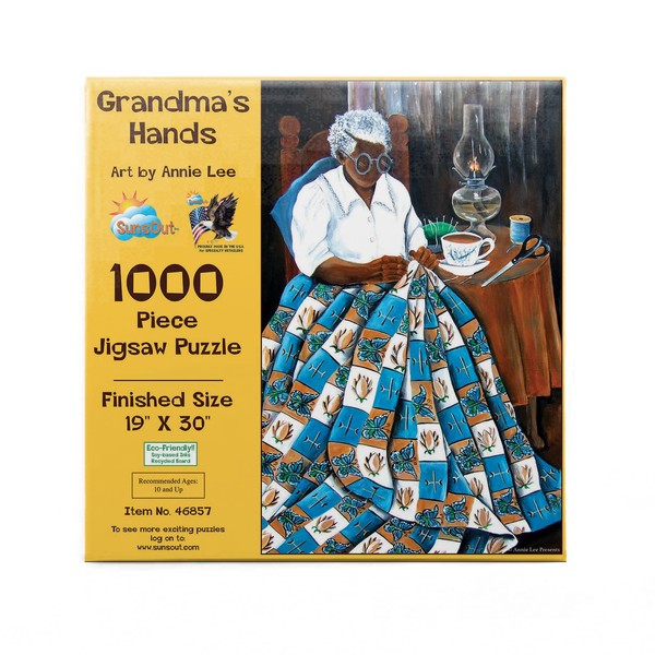 SUNSOUT INC - Grandma's Hands - 1000 pc Jigsaw Puzzle by Artist: Annie Lee - Finished Size 19" x 30" - MPN# 46857