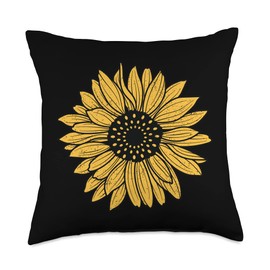 Smarty Pants Designs Sunflower, Flower Graphic Inspirational Summer Throw Pillow, 18x18, Multicolor